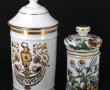 2 pots à pharmacie modernes en porcelain