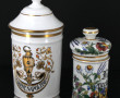 2 pots à pharmacie modernes en porcelain