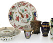 LIMOGES - Jolie tasse rocaille en porcel