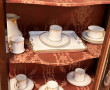 Plateau ancien de forme rocaille en porc