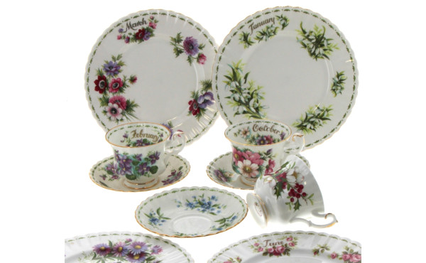 Porcelaine ROYAL ALBERT - 2 tasses avec 