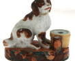 Encrier fin XIXème en porcelaine en form