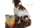 Encrier fin XIXème en porcelaine en form