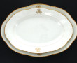 Paire de plats de forme ovale en porcela