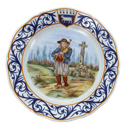 HB Henriot Quimper France - Assiette à b