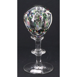 Petit porte-perruque en verre à inclusio