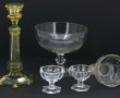 Lot de 5 pièces anciennes de verrerie : 