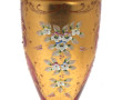 Vase en verre de Venise rouge et or à dé