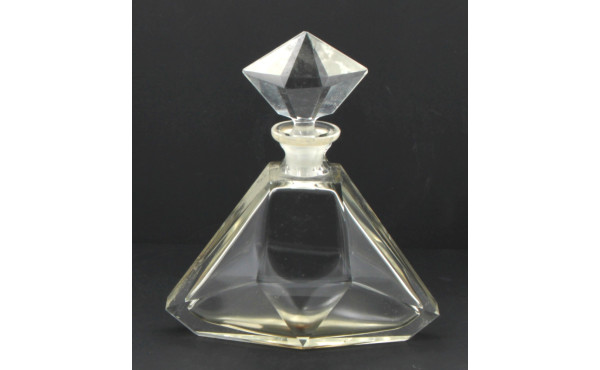 Flacon ART DECO en cristal, avec bouchon
