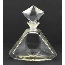 Flacon ART DECO en cristal, avec bouchon