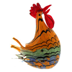 COQ - Sujet décoratif en verre de couleu