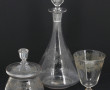 Service verre d'eau ancien en cristal gr