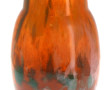 Vase à panse en verre soufflé, long col 
