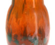 Vase à panse en verre soufflé, long col 