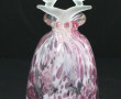 Flacon en verre moucheté rose, bouchon e
