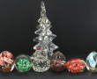 5 boules presse-papiers + 1 poire en ver