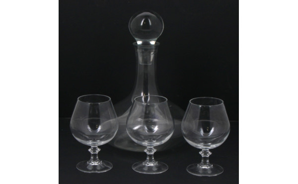 Lot de verres en cristal moulé: 6 verres