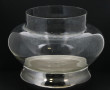 Important vase en verre pansu à fond arr