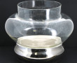 Important vase en verre pansu à fond arr