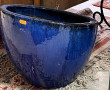 1 pot de jardin émaillé bleu forme bisea
