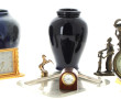 Lot de bibelots divers: vases en grès, p