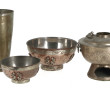 ASIE - 2 bols en cuivre étamés décors d'