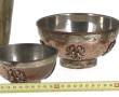 ASIE - 2 bols en cuivre étamés décors d'