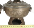 ASIE - 2 bols en cuivre étamés décors d'