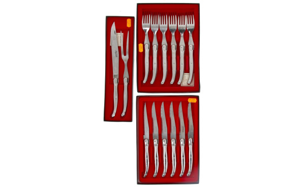 LAGUIOLE - 6 couteaux, 6 fourchettes et 