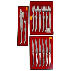 LAGUIOLE - 6 couteaux, 6 fourchettes et 
