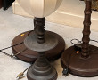 Paire de lampadaires montant façon bambo