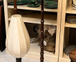 Paire de lampadaires montant façon bambo