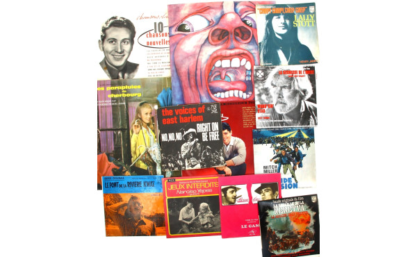 Lot de disques des années 60 dont musiqu