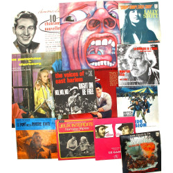 Lot de disques des années 60 dont musiqu