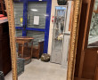 Grand miroir rectangulaire en bois et st