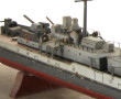 Maquette ancienne de bateau militaire en