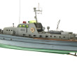 Maquette de bateau militaire bois et acc