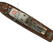 Maquette de bateau militaire bois et acc