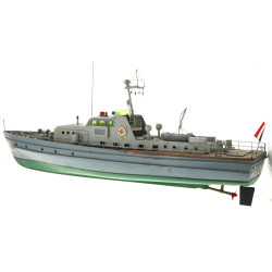 Maquette de bateau militaire bois et acc