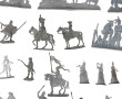 Série de plats d'étain non peints différ