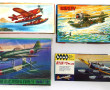4 maquettes d'hydravions vintages 1/72, 