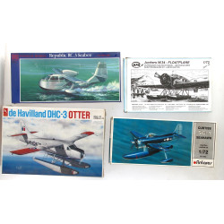4 maquettes d'hydravions vintages 1/72 e