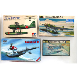 4 maquettes d'hydravions vintages 1/72 e
