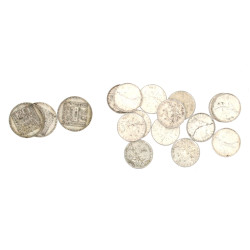 Lot de monnaies en argent: - 3 p. 20 fr