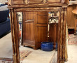 Miroir style Henri II en bois naturel pe