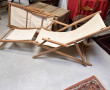 Paire de chiliennes en bois clair et toi