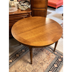Table ronde en bois massif, de qualité, 