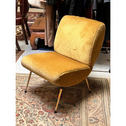 Chauffeuse basse années 50/60 en velours