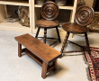 Paire de petites chaises bretonnes décor