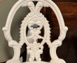 Paire de chaises de jardin en métal laqu